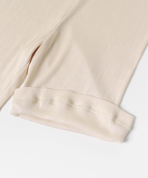 かぐれ(カグレ)の「シルクテレコショートレギンス(レギンス/スパッツ・レディース・チャコールグレー/アイボリー・FREE)」の12枚目の写真