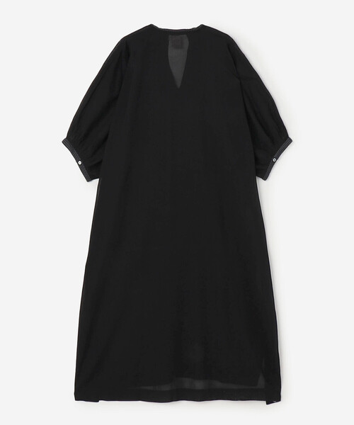 Bshop(ビショップ)の「INDIA INDUSTRY | コットン 刺繍シャツワンピース WOMEN(ワンピース・レディース・ブラック/グリーン系その他・1)」の4枚目の写真