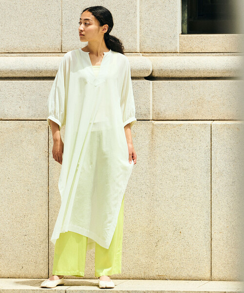 Bshop(ビショップ)の「INDIA INDUSTRY | コットン 刺繍シャツワンピース WOMEN(ワンピース・レディース・ブラック/グリーン系その他・1)」の11枚目の写真