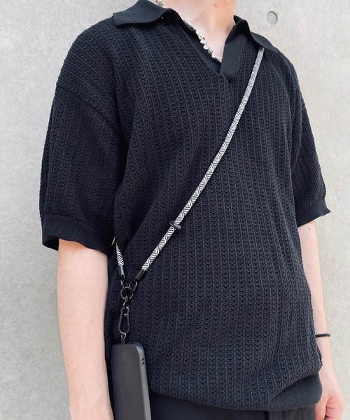 セール】ARTIFICIAL SWEETENER 編み込みスマホショルダーストラップ