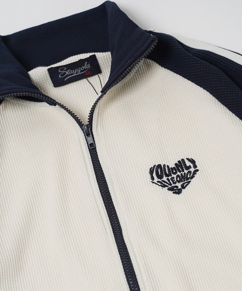 STAY GOLD(ステイゴールド)の「【STAYGOLD】ハートロゴ ワッフルトラックジャケット / Heart Logo Waffle Track Jacket(ブルゾン・メンズ・ネイビー×ホワイト/ホワイト×ネイビー・M/L)」の18枚目の写真