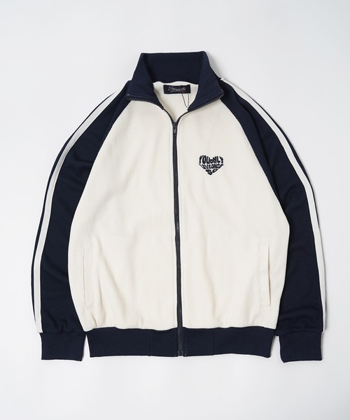 STAY GOLD(ステイゴールド)の「【STAYGOLD】ハートロゴ ワッフルトラックジャケット / Heart Logo Waffle Track Jacket(ブルゾン・メンズ・ネイビー×ホワイト/ホワイト×ネイビー・M/L)」の15枚目の写真