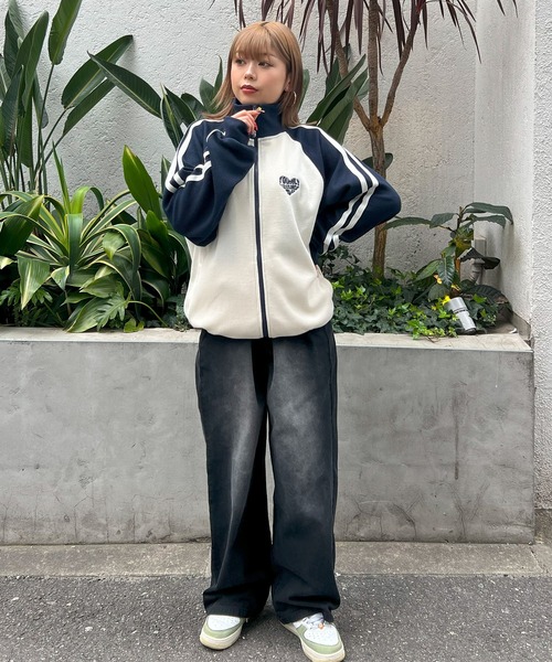 STAY GOLD(ステイゴールド)の「【STAYGOLD】ハートロゴ ワッフルトラックジャケット / Heart Logo Waffle Track Jacket(ブルゾン・メンズ・ネイビー×ホワイト/ホワイト×ネイビー・M/L)」の10枚目の写真