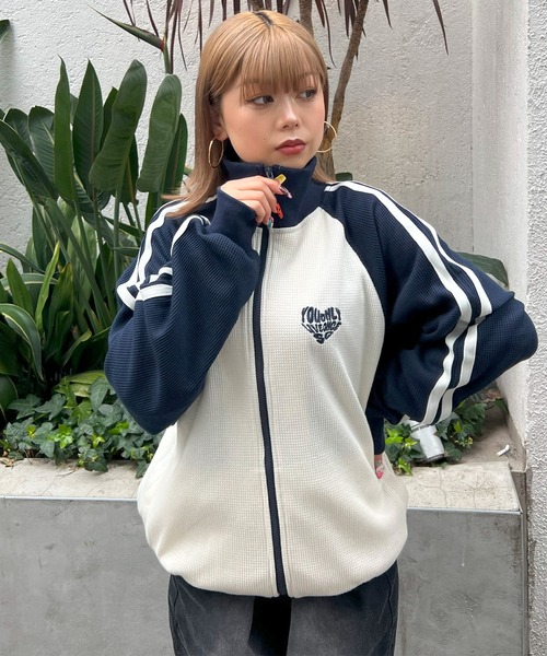 STAY GOLD(ステイゴールド)の「【STAYGOLD】ハートロゴ ワッフルトラックジャケット / Heart Logo Waffle Track Jacket(ブルゾン・メンズ・ネイビー×ホワイト/ホワイト×ネイビー・M/L)」の7枚目の写真