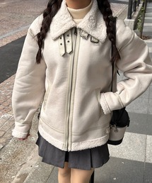RiLi | フェイクレザーフライトボアジャケット【RL】(その他アウター)