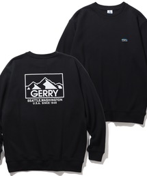 【GERRY/ジェリー】ボックスロゴ バックプリント クルーネック裏毛スウェット