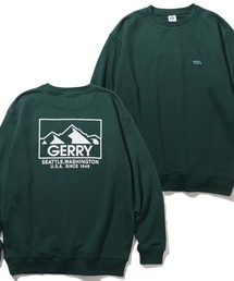 【GERRY/ジェリー】ボックスロゴ バックプリント クルーネック裏毛スウェット