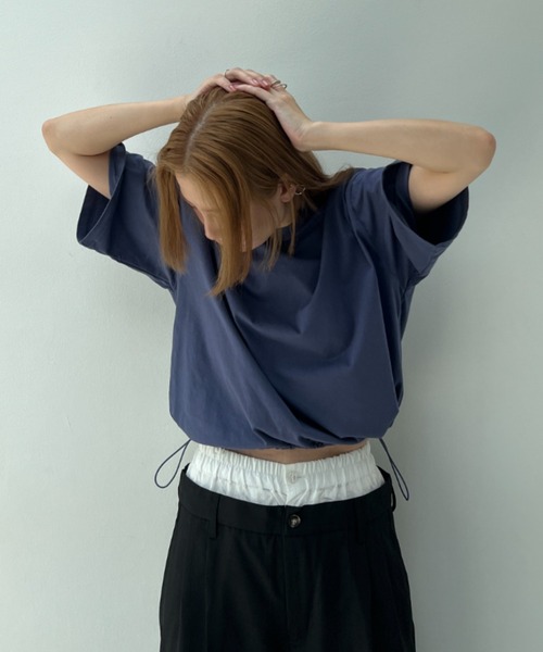 vaultroom ミニクロップドT ドロストクロップドTシャツ（Tシャツ/カットソー）｜y/m（イム