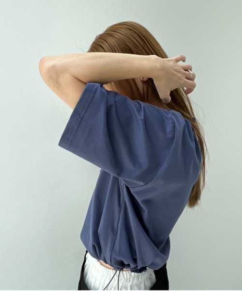 T.japan クロップドTシャツ ドロストクロップドTシャツ（Tシャツ/カットソー）｜y/m（イム