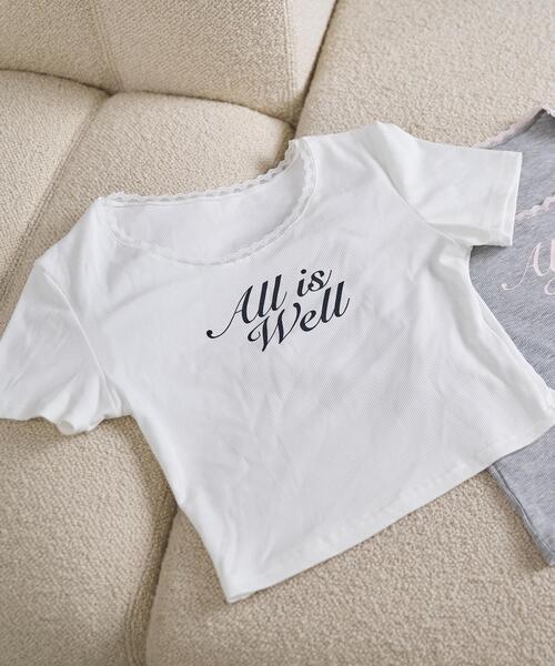 WEGO(ウィゴー)の「WEGO/レースリブTシャツ(Tシャツ/カットソー・レディース・ホワイト/グレー・FREE)」の5枚目の写真