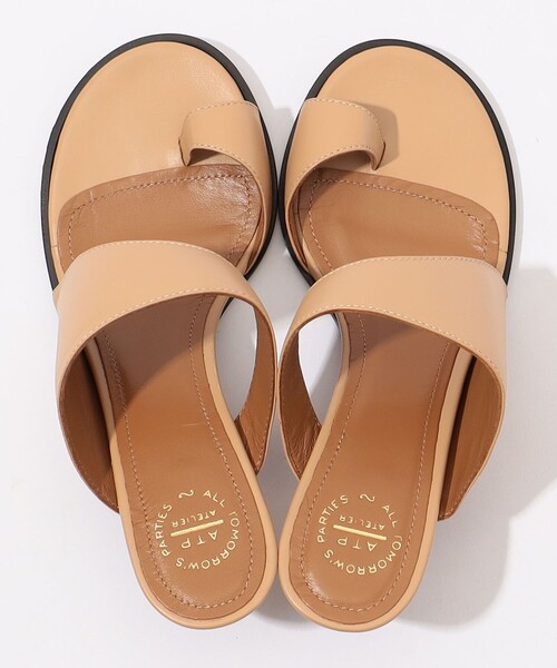 ATP ATELIER（エーティーピーアトリエ）の「ATP TRIVENTO ヒールサンダル（サンダル・レディース・ブラック/ライトベージュ・36/38/37）」の9枚目の写真