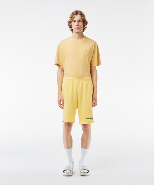 LACOSTE(ラコステ)の「オーガニックコットン 裏パイル ウォッシュドシンプルスウェットショーツ(スウェットパンツ・メンズ・イエロー/ローズ・3/4/2/5)」の3枚目の写真