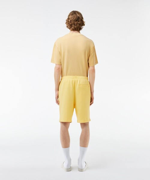 LACOSTE(ラコステ)の「オーガニックコットン 裏パイル ウォッシュドシンプルスウェットショーツ(スウェットパンツ・メンズ・イエロー/ローズ・3/4/2/5)」の4枚目の写真