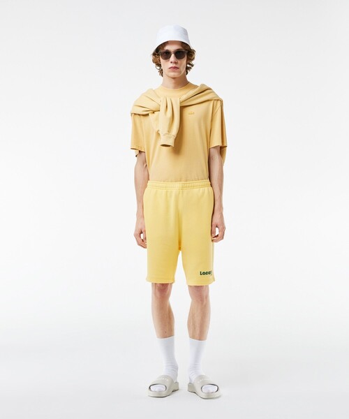 LACOSTE(ラコステ)の「オーガニックコットン 裏パイル ウォッシュドシンプルスウェットショーツ(スウェットパンツ・メンズ・イエロー/ローズ・3/4/2/5)」の10枚目の写真