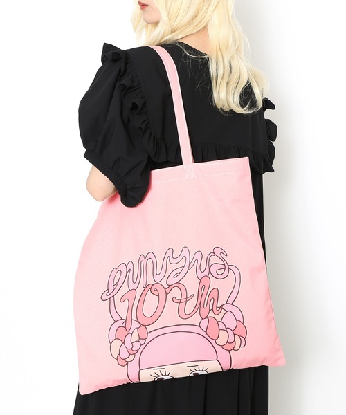 PUNYUS（プニュズ）の「10th Naomiちゃんトートバッグ（トートバッグ・レディース・ブラック/ピンク/アイボリー・FREE）」の11枚目の写真