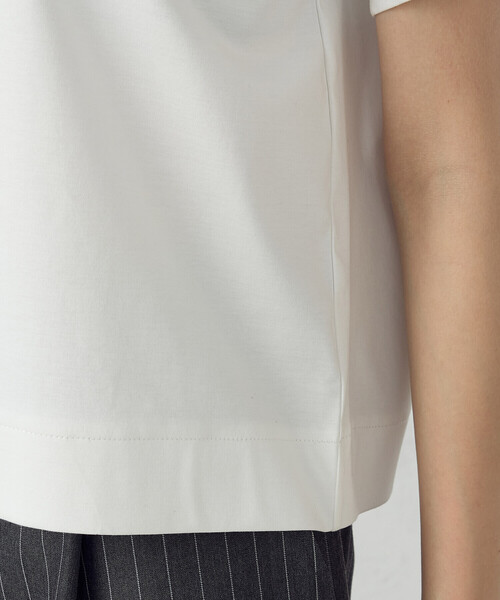 COMME CA ISM（コムサイズム）の「ボックスシルエット クロップド丈Ｔシャツ（Tシャツ/カットソー・レディース・ホワイト/ブラック/ブルー・MEDIUM/LARGE）」の21枚目の写真