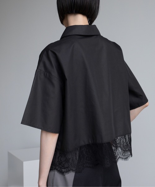 ブラウス シャツ 「WOMEN」レース切り替えショートブラウス レディース AMERICAN RAG CIE｜【WOMEN】レース切り替えショートブラウス