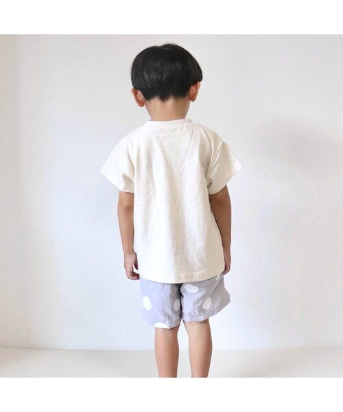 apres les cours（アプレレクール）の「【WEB限定】ポケットモチーフTシャツ（Tシャツ/カットソー・キッズ・オフホワイト/アイボリー/サックスブルー/ベージュ/ラベンダー/チャコール・90/80/110/100/120/130/140）」の8枚目の写真