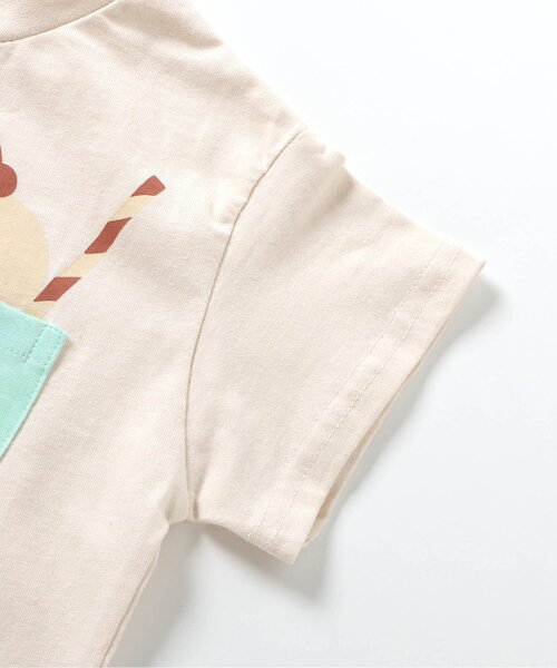 apres les cours（アプレレクール）の「【WEB限定】ポケットモチーフTシャツ（Tシャツ/カットソー・キッズ・オフホワイト/アイボリー/サックスブルー/ベージュ/ラベンダー/チャコール・90/80/110/100/120/130/140）」の17枚目の写真