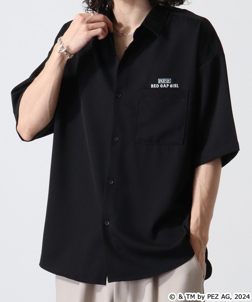 【セール】REDCAPGIRL PEZ×REDCAPGIRL バック刺繍＆プリント ルーズサイズ半袖シャツ（シャツ/ブラウス）｜Red Cap Girl（レッドキャプガール）