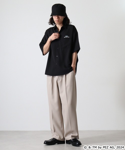 【セール】REDCAPGIRL PEZ×REDCAPGIRL バック刺繍＆プリント ルーズサイズ半袖シャツ（シャツ/ブラウス）｜Red Cap Girl（レッドキャプガール）
