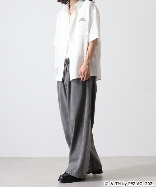 【セール】REDCAPGIRL PEZ×REDCAPGIRL バック刺繍＆プリント ルーズサイズ半袖シャツ（シャツ/ブラウス）｜Red Cap Girl（レッドキャプガール）