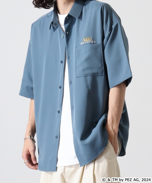 【セール】REDCAPGIRL PEZ×REDCAPGIRL バック刺繍＆プリント ルーズサイズ半袖シャツ（シャツ/ブラウス）｜Red Cap Girl（レッドキャプガール）