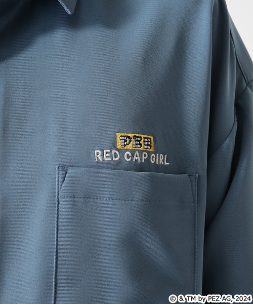 【セール】REDCAPGIRL PEZ×REDCAPGIRL バック刺繍＆プリント ルーズサイズ半袖シャツ（シャツ/ブラウス）｜Red Cap Girl（レッドキャプガール）