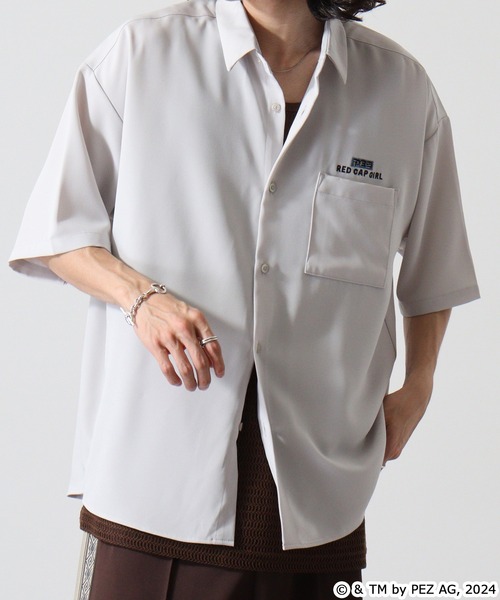 【セール】REDCAPGIRL PEZ×REDCAPGIRL バック刺繍＆プリント ルーズサイズ半袖シャツ（シャツ/ブラウス）｜Red Cap Girl（レッドキャプガール）