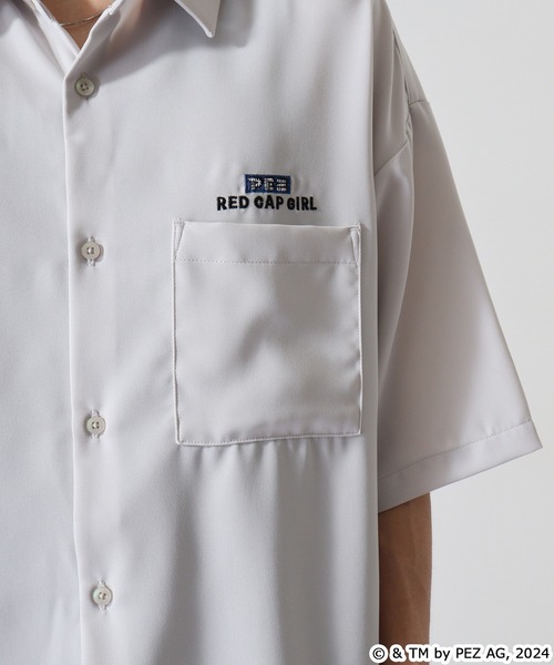 【セール】REDCAPGIRL PEZ×REDCAPGIRL バック刺繍＆プリント ルーズサイズ半袖シャツ（シャツ/ブラウス）｜Red Cap Girl（レッドキャプガール）