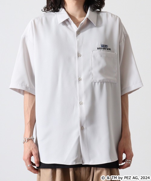【セール】REDCAPGIRL PEZ×REDCAPGIRL バック刺繍＆プリント ルーズサイズ半袖シャツ（シャツ/ブラウス）｜Red Cap Girl（レッドキャプガール）