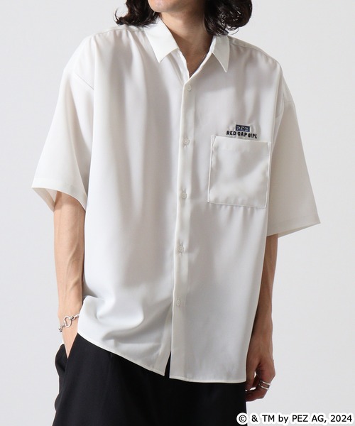 【セール】REDCAPGIRL PEZ×REDCAPGIRL バック刺繍＆プリント ルーズサイズ半袖シャツ（シャツ/ブラウス）｜Red Cap Girl（レッドキャプガール）