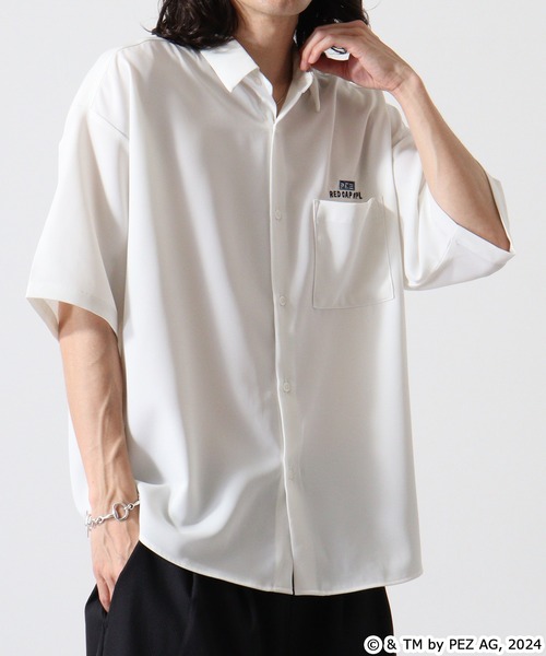 【セール】REDCAPGIRL PEZ×REDCAPGIRL バック刺繍＆プリント ルーズサイズ半袖シャツ（シャツ/ブラウス）｜Red Cap Girl（レッドキャプガール）