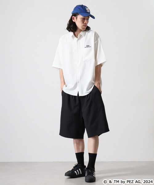 【セール】REDCAPGIRL PEZ×REDCAPGIRL バック刺繍＆プリント ルーズサイズ半袖シャツ（シャツ/ブラウス）｜Red Cap Girl（レッドキャプガール）