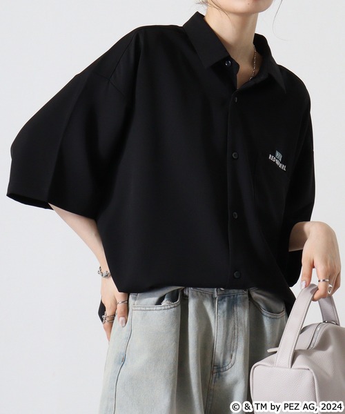 【セール】REDCAPGIRL PEZ×REDCAPGIRL バック刺繍＆プリント ルーズサイズ半袖シャツ（シャツ/ブラウス）｜Red Cap Girl（レッドキャプガール）