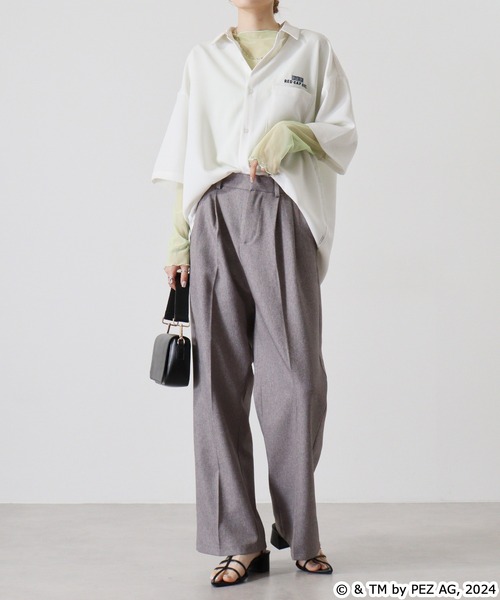 【セール】REDCAPGIRL PEZ×REDCAPGIRL バック刺繍＆プリント ルーズサイズ半袖シャツ（シャツ/ブラウス）｜Red Cap Girl（レッドキャプガール）