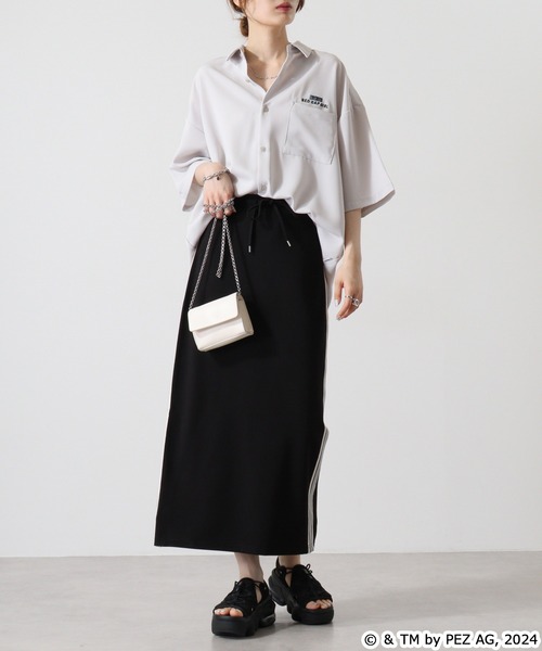 【セール】REDCAPGIRL PEZ×REDCAPGIRL バック刺繍＆プリント ルーズサイズ半袖シャツ（シャツ/ブラウス）｜Red Cap Girl（レッドキャプガール）