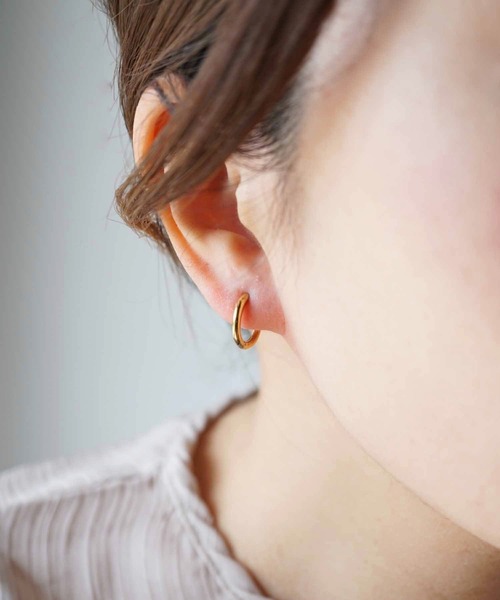 CERCA(チェルカ)の「saran jewelry/アレルギー対応 2way ハートフープ ピアス(ピアス(両耳用)・レディース・ゴールド/シルバー・FREE)」の6枚目の写真