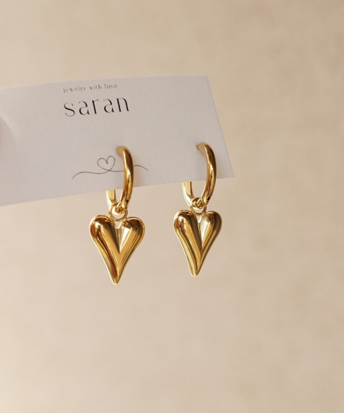 CERCA(チェルカ)の「saran jewelry/アレルギー対応 2way ハートフープ ピアス(ピアス(両耳用)・レディース・ゴールド/シルバー・FREE)」の9枚目の写真