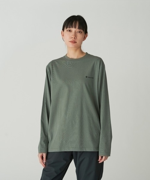 Snow Peak（スノーピーク）の「SP Onepoint Logo Long Sleeve T-Shirt（Tシャツ/カットソー・メンズ・グリーン系その他/グレー系/ブラック/ホワイト・M/S/XL/L/1/XXL）」の4枚目の写真