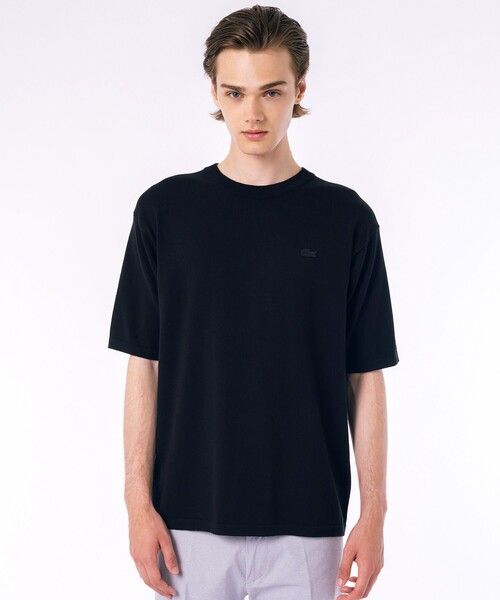LACOSTE（ラコステ）の「ハイストレッチコットンニット半袖Tシャツ（Tシャツ/カットソー・メンズ・ホワイト/グレー/ブラック/ブルー・2/3/4/5）」の2枚目の写真