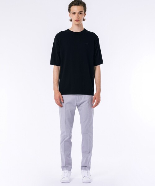 LACOSTE（ラコステ）の「ハイストレッチコットンニット半袖Tシャツ（Tシャツ/カットソー・メンズ・ホワイト/グレー/ブラック/ブルー・2/3/4/5）」の9枚目の写真