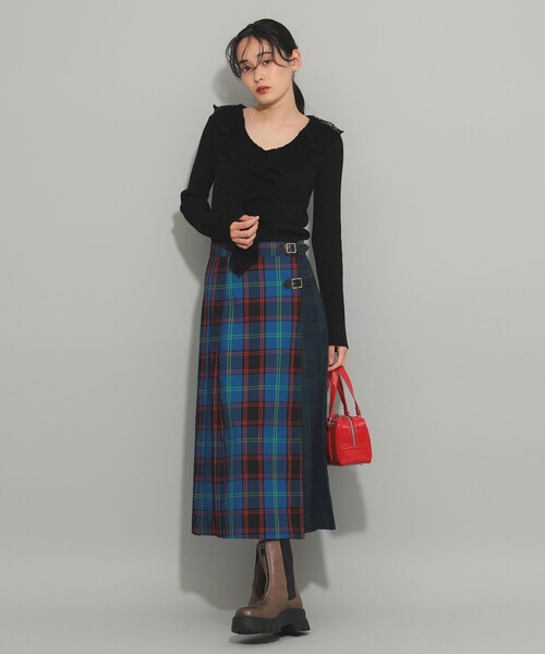 Ray BEAMS（レイビームス）の「レース フリルカラー リブ プルオーバー（ニット/セーター・レディース・ホワイト/ブラック・ONE SIZE）」の10枚目の写真