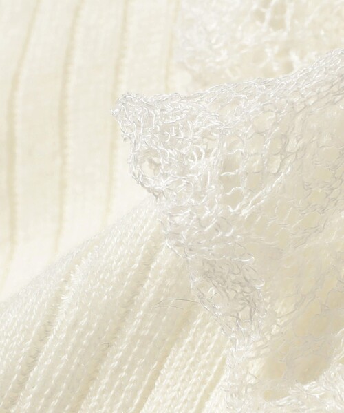Ray BEAMS（レイビームス）の「レース フリルカラー リブ プルオーバー（ニット/セーター・レディース・ホワイト/ブラック・ONE SIZE）」の20枚目の写真