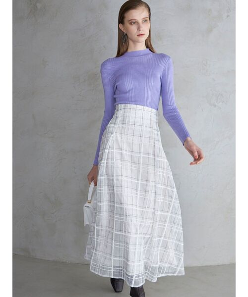 MERCURYDUO（マーキュリーデュオ）の「モールチェックフレアスカート（スカート・レディース・ピンク/オフホワイト/イエロー・SMALL/MEDIUM）」の5枚目の写真