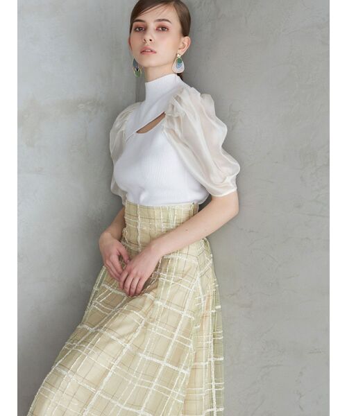 MERCURYDUO（マーキュリーデュオ）の「モールチェックフレアスカート（スカート・レディース・ピンク/オフホワイト/イエロー・SMALL/MEDIUM）」の12枚目の写真