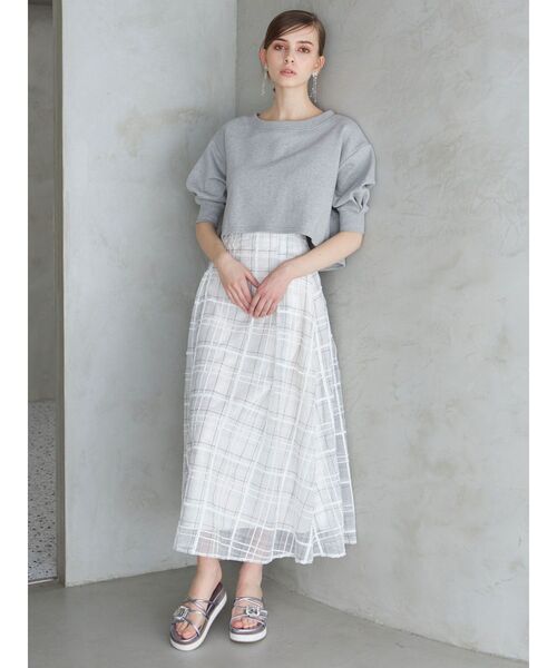 MERCURYDUO（マーキュリーデュオ）の「モールチェックフレアスカート（スカート・レディース・ピンク/オフホワイト/イエロー・SMALL/MEDIUM）」の14枚目の写真