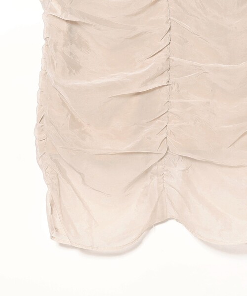 Ray BEAMS（レイビームス）の「シアー ギャザー ジップ スカート（スカート・レディース・ブラック/ベージュ・0/1）」の22枚目の写真