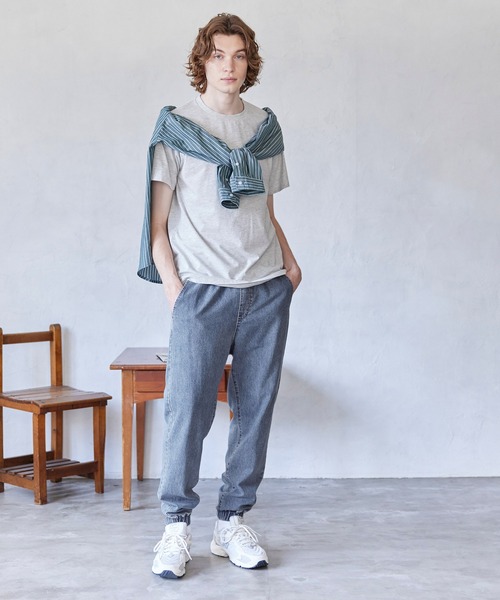 coca(coca)(コカ)の「ウエストゴムジョガーデニムパンツ(デニムパンツ・メンズ・ブルー/ライトブルー・M/L/XL)」の7枚目の写真