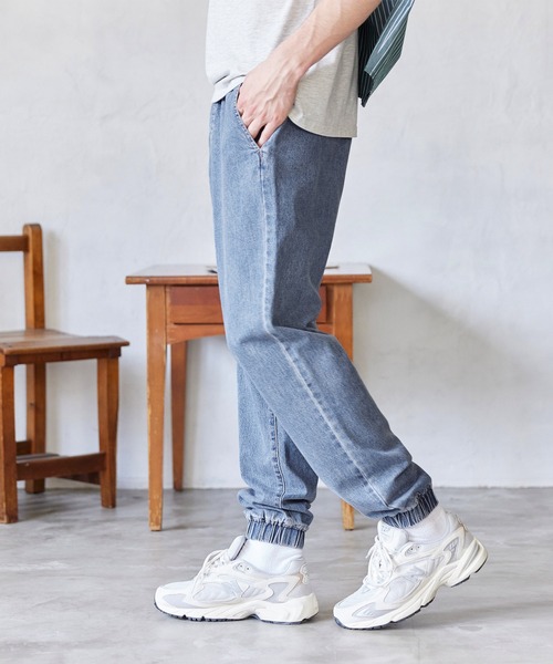 coca(coca)(コカ)の「ウエストゴムジョガーデニムパンツ(デニムパンツ・メンズ・ブルー/ライトブルー・M/L/XL)」の8枚目の写真